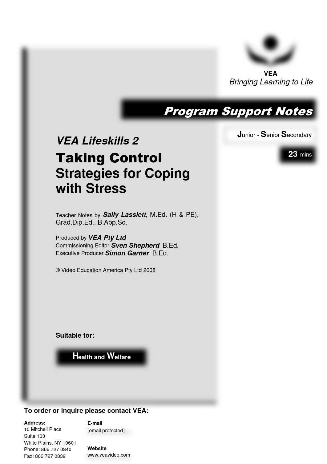 VEA Lifeskills 2 - Taking Control - Strategies For Coping With Stress_d5nh0jsapku_page1