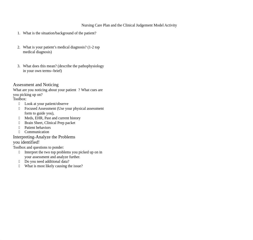 Nursing Care Plan and the Clinical Judgement Model Assignment #1.docx_d5nheak78w7_page1