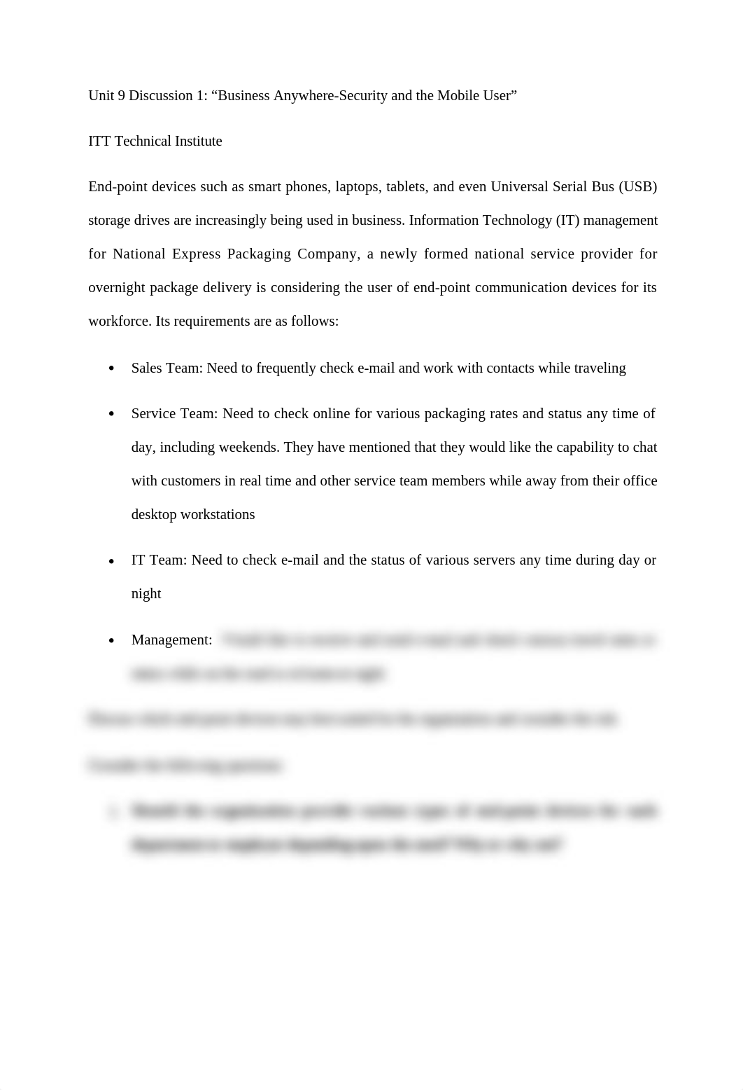 Unit 9 Discussion 1. "Business Anywhere-Security and the Mobile User"_d5nq4l8uz6q_page1