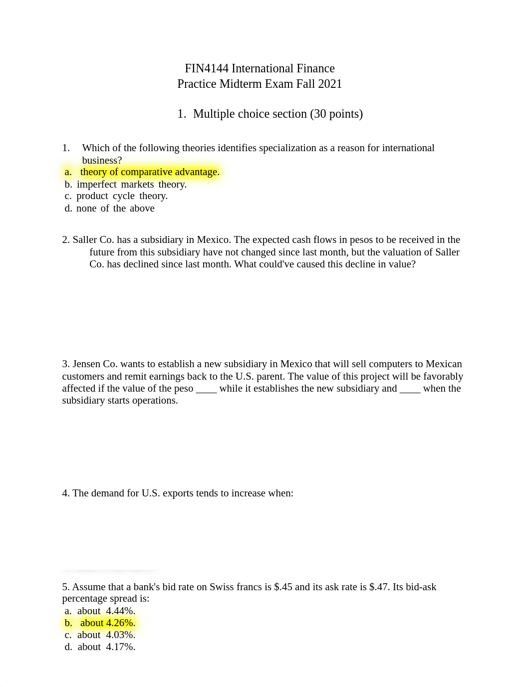 FIN 4144 Practice Exam Solution.pdf_d5nsssa2esw_page1