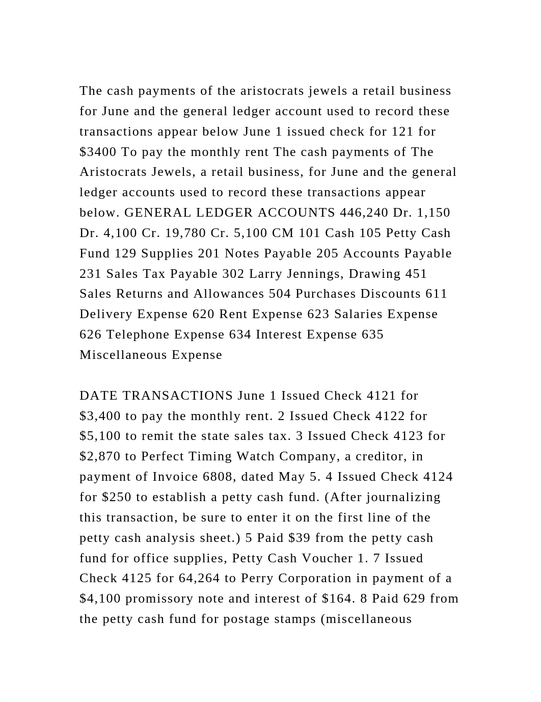 The cash payments of the aristocrats jewels a retail business for Ju.docx_d5oapvn9mfj_page2