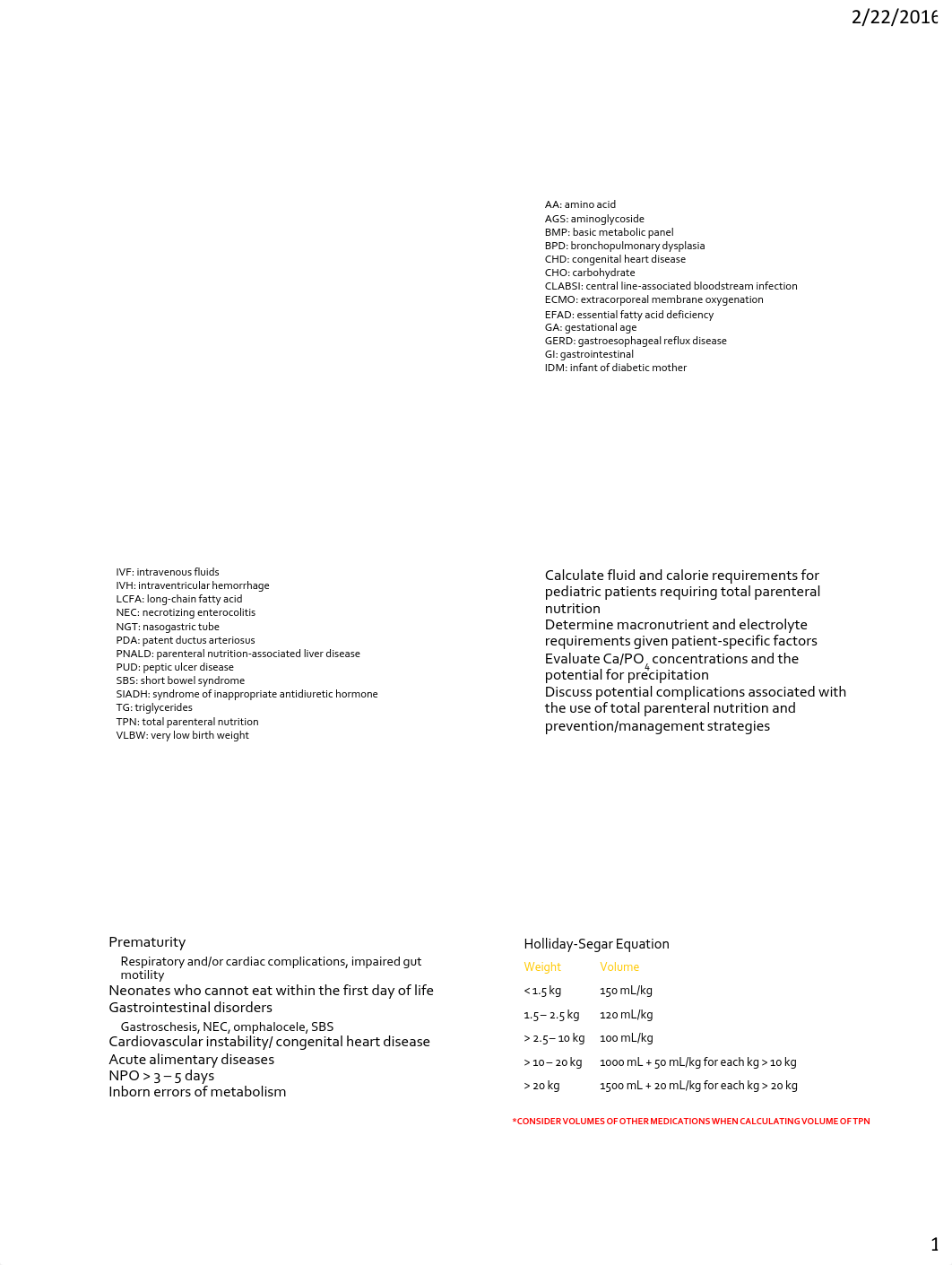 Pediatric Parenteral Nutrition USP. Student Handout._d5oeeoxmis0_page1