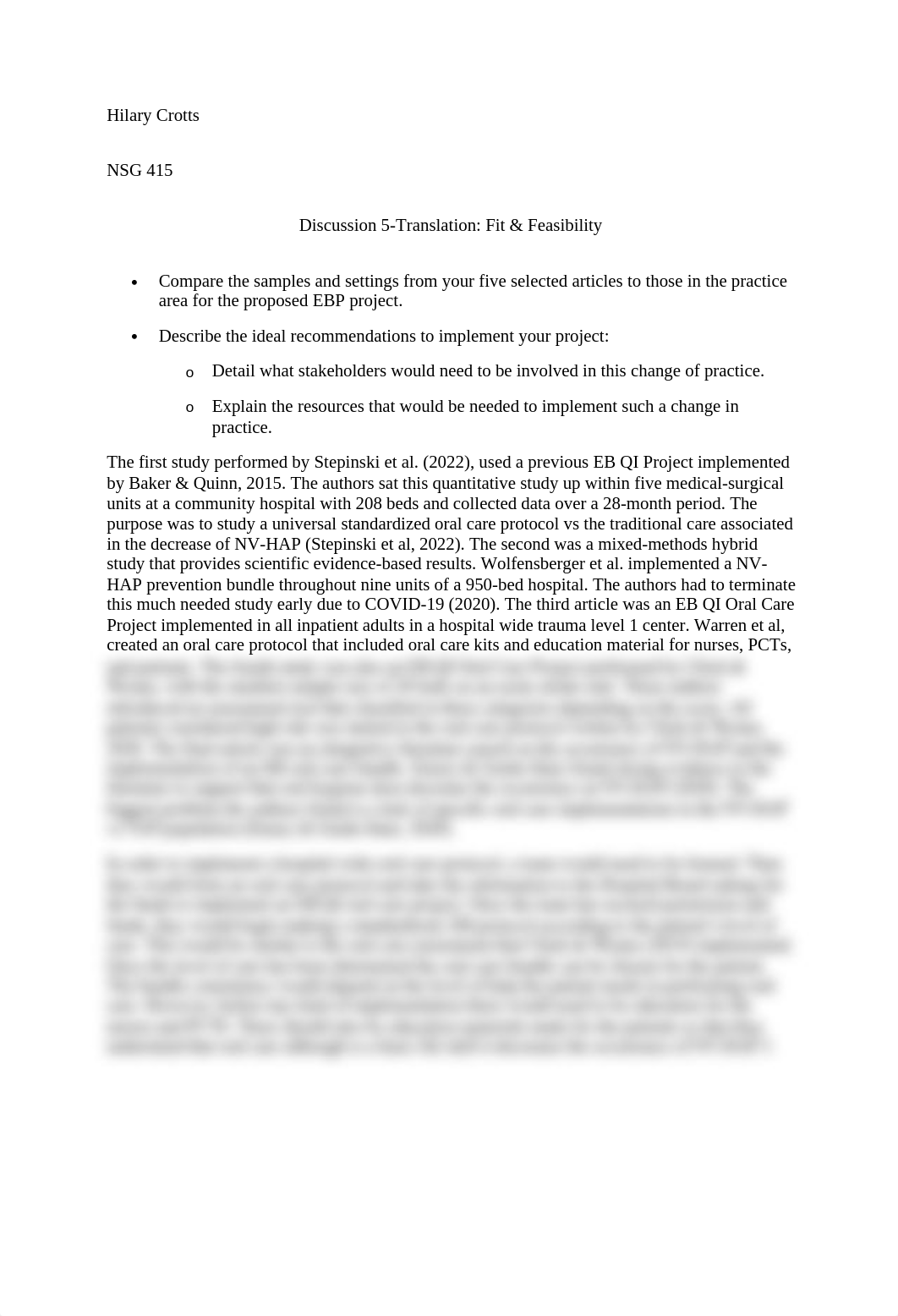 NSG 415-Discussion 5-Translation-Fit and Feasibility.docx_d5oerydmvkv_page1