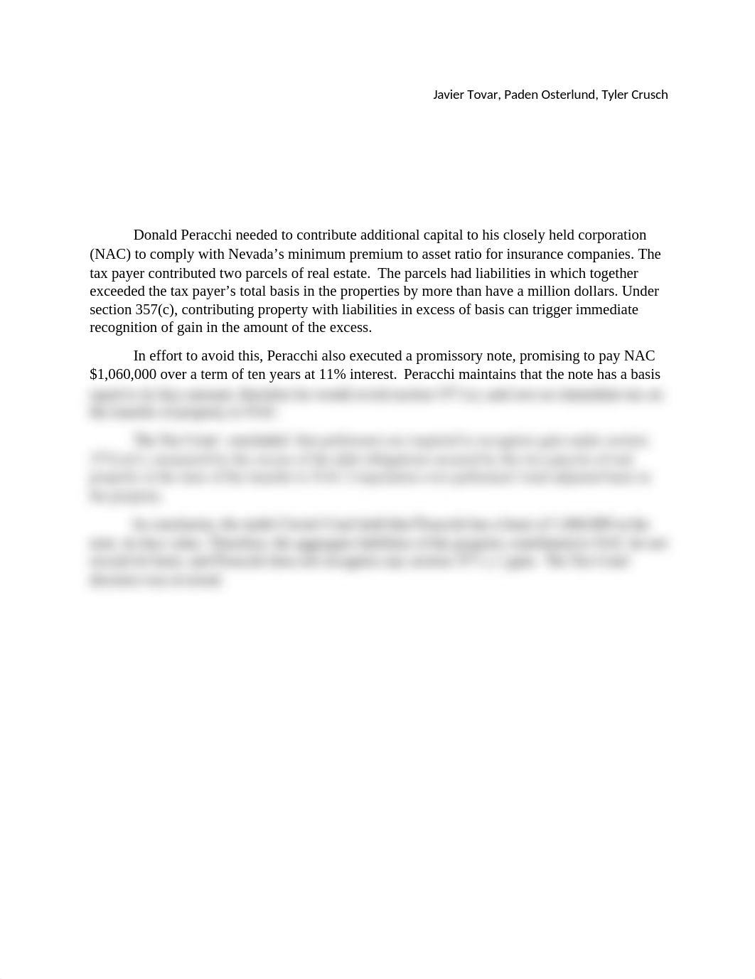 Donald Peracchi needed to contribute additional capital to his closely held corporation_d5ofhop3ycg_page1