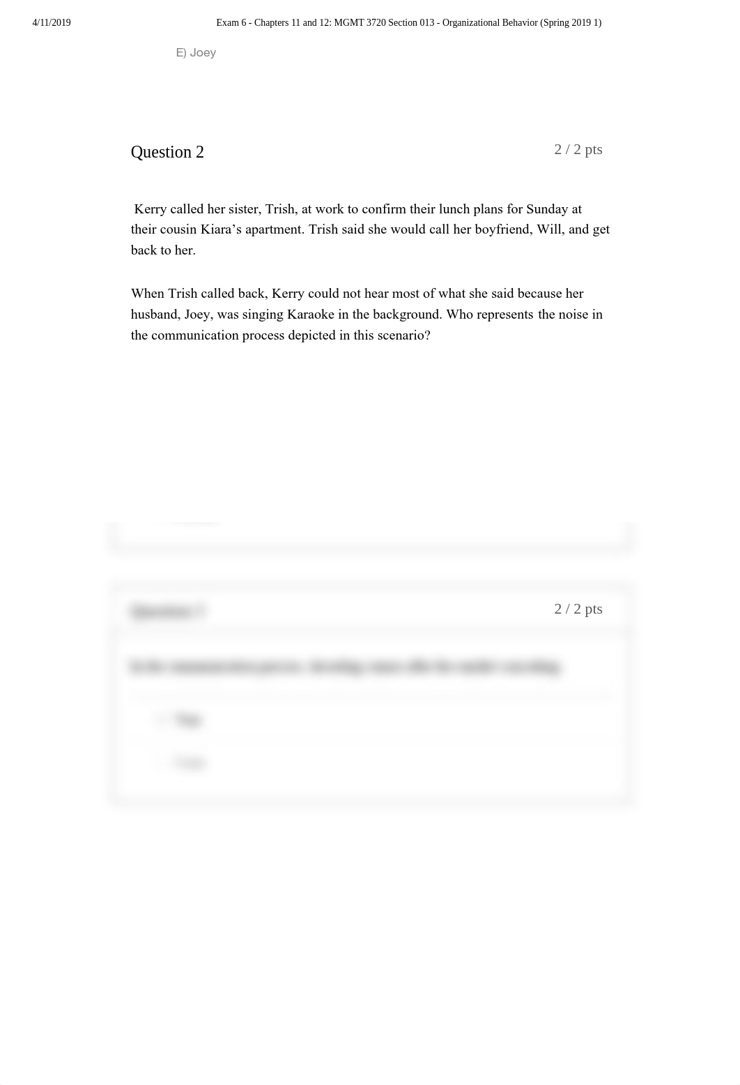 Exam 6 - Chapters 11 and 12_ MGMT 3720 Section 013 - Organizational Behavior (Spring 2019 1).pdf_d5onv4ps9oa_page2