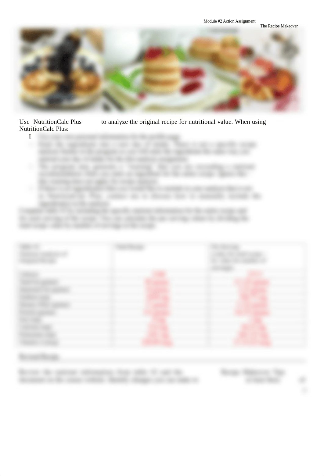 Module #2 Action Assignment_Assignment Document_Recipe Makeover.docx_d5ox9kzxpps_page2