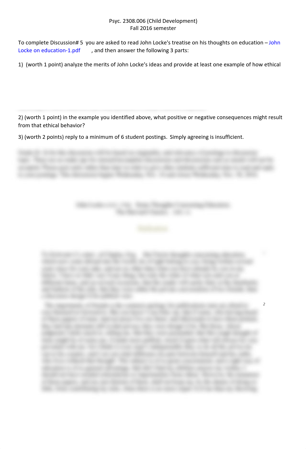 Discussion 5 John Locke on education -psyc 2308.pdf_d5p1z13oq6r_page1