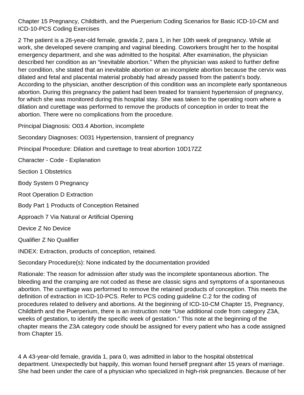 Chapter 15 Pregnancy, Childbirth, and the Puerperium Coding Scenarios for Basic ICD-10-CM and ICD-10_d5p36j8qf3l_page1