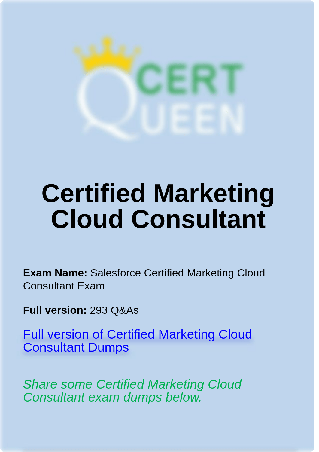 Salesforce Certified Marketing Cloud Consultant Updated Questions.pdf_d5p8ytu885q_page1