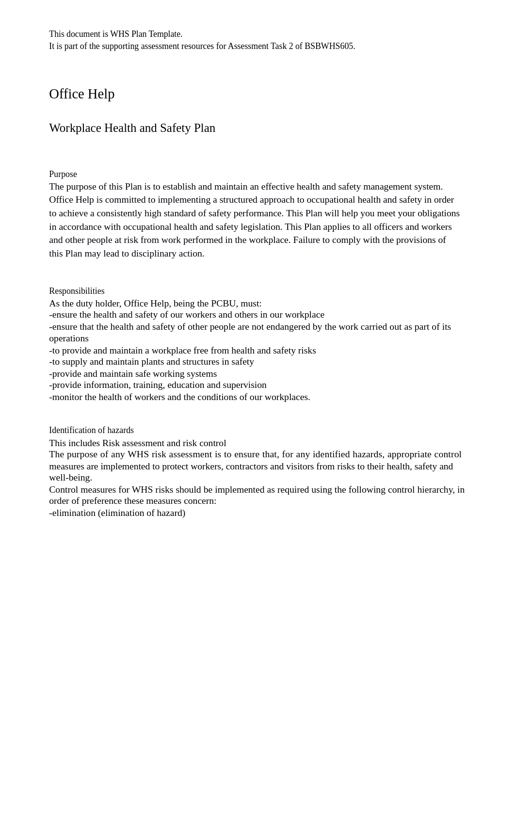 BSBWHS605 First Draft WHS Action Plan Tania Bocchini.docx_d5pohelp8op_page1