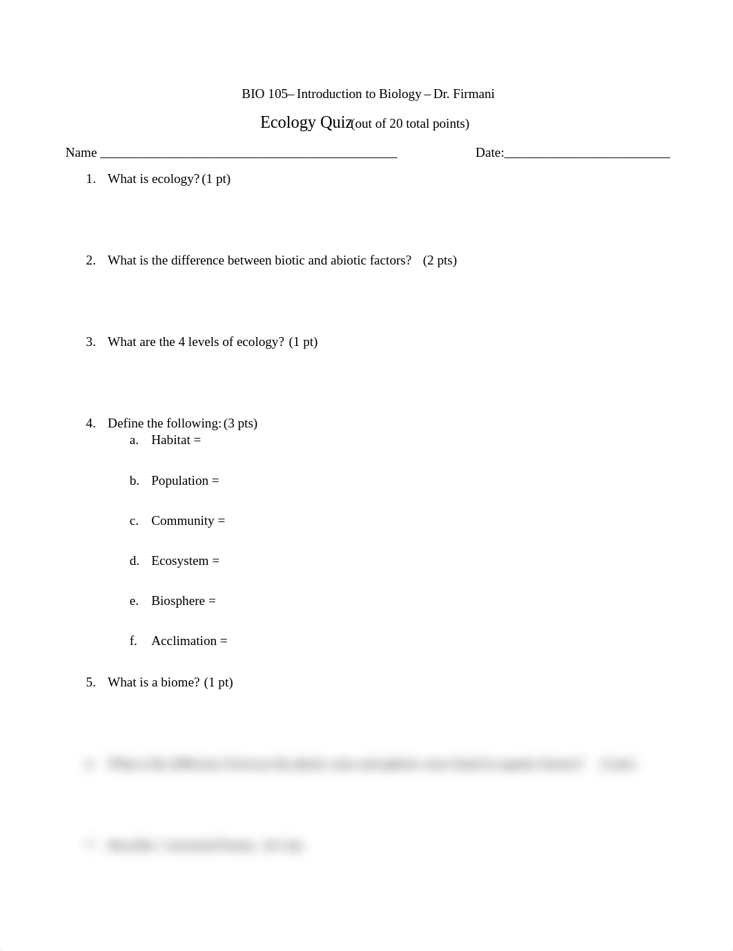 BIO 105 Ecology Quiz PDF.pdf_d5psgo3vz6r_page1