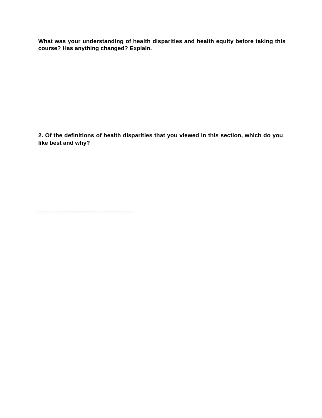 CH What was your understanding of health disparities and health equity before taking this course.doc_d5qj8h9fu9p_page1