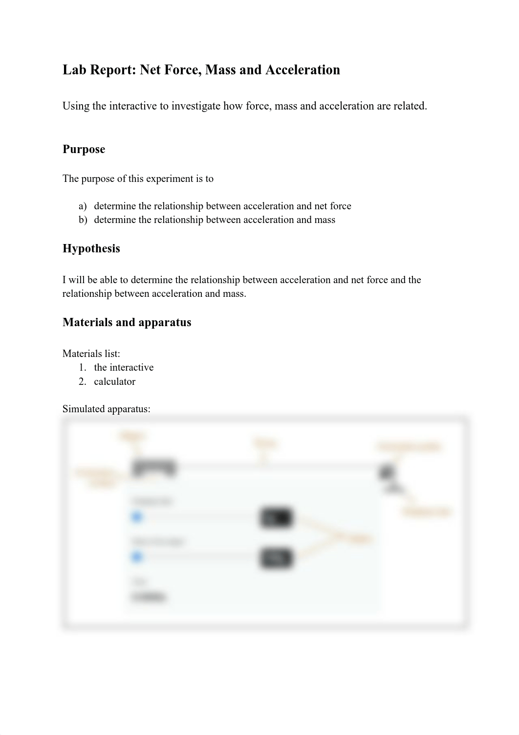 Lab Report_ Net Force, Mass and Acceleration (1).pdf_d5qw9nqytoz_page1