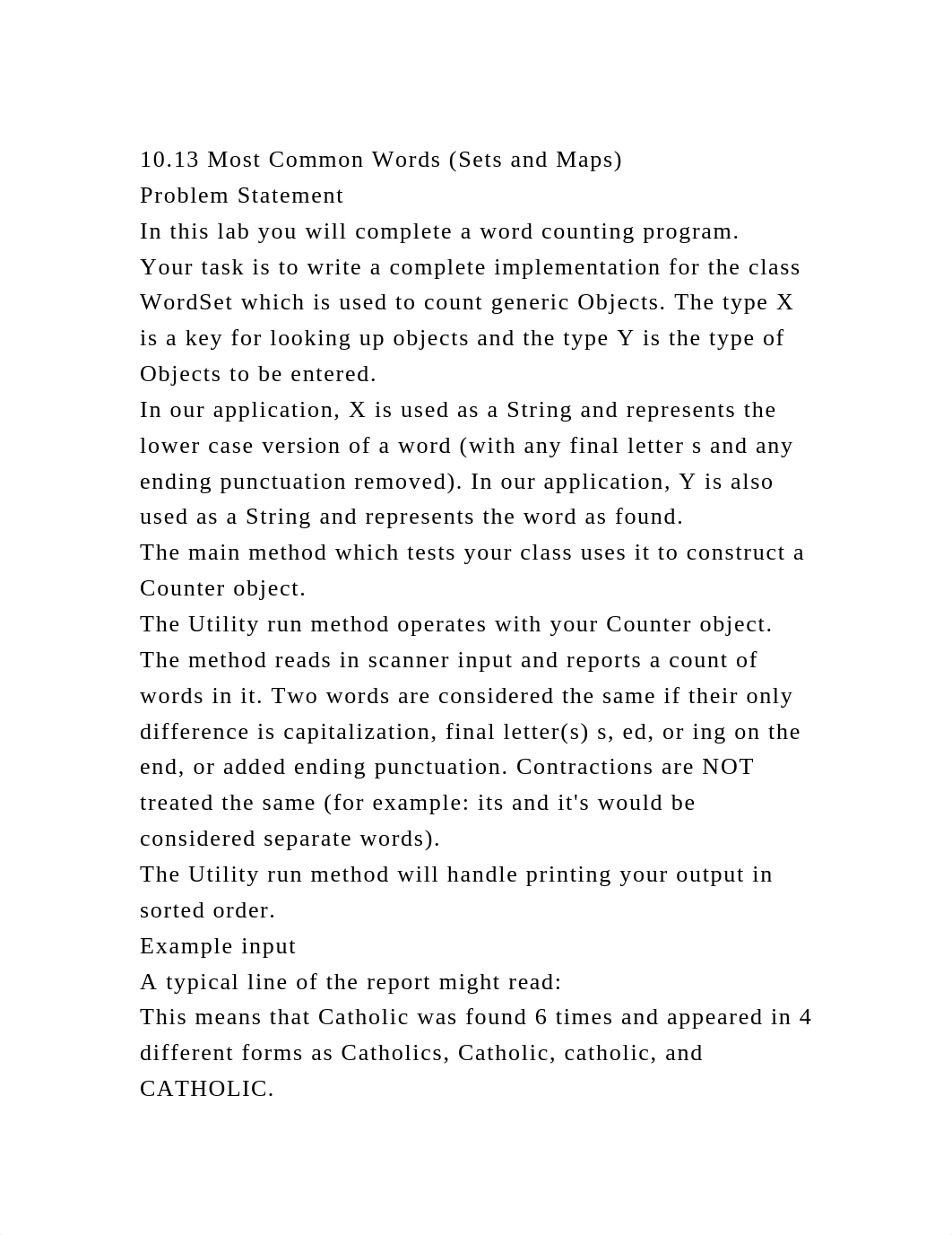 10.13 Most Common Words (Sets and Maps)Problem StatementIn this .docx_d5qwjummhnm_page2