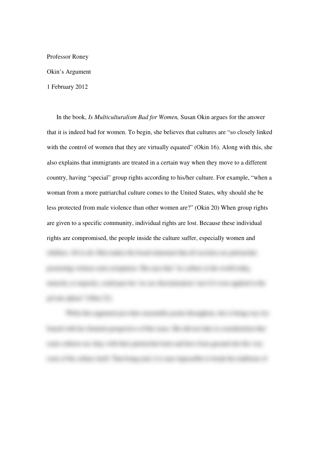 Is Multiculturalism Bad for Women? Okin's Argument_d5r1uu337jx_page1