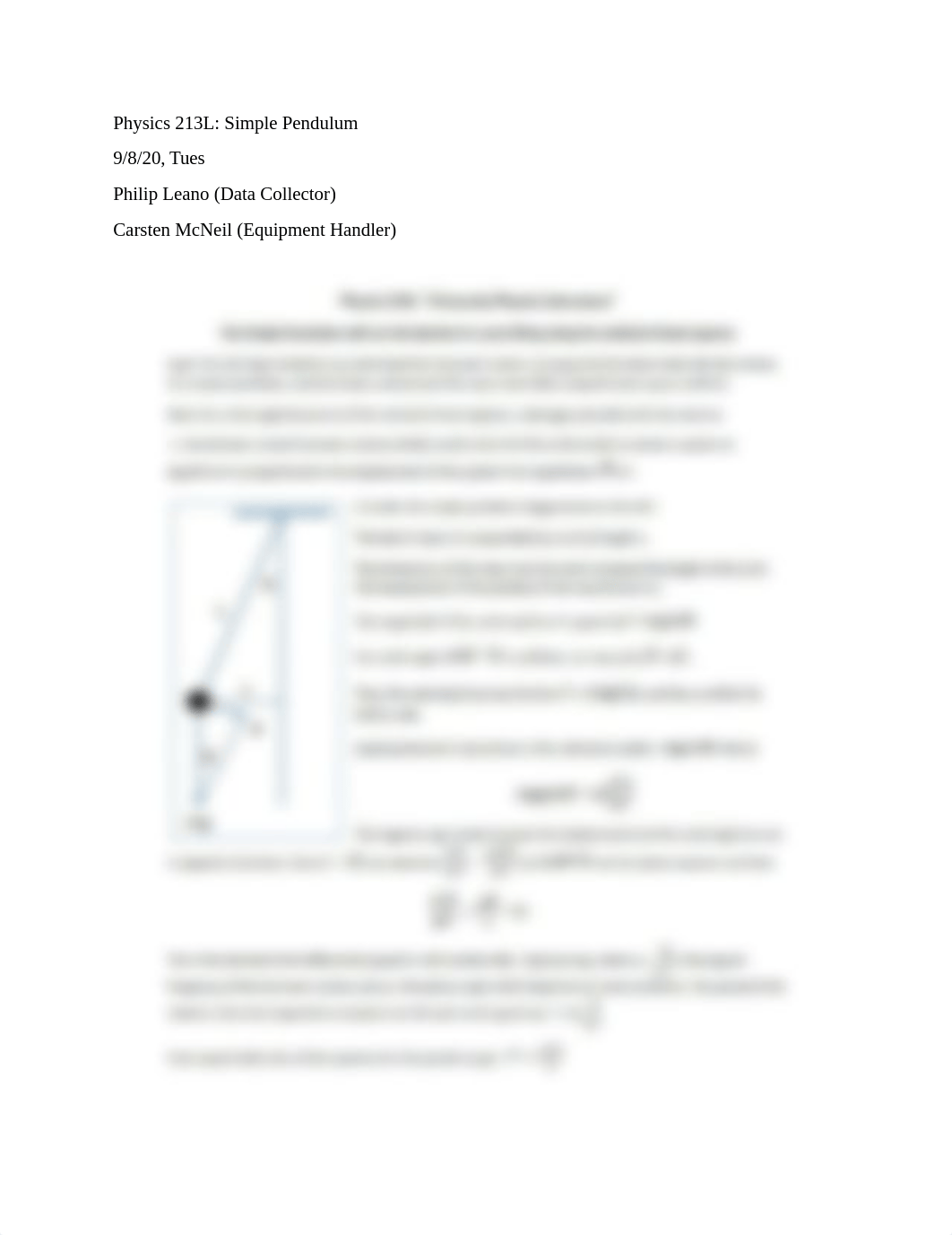 PHYSICS LAB SIMPLE PENDULUM WRITE UP.docx_d5re0ree3m2_page1