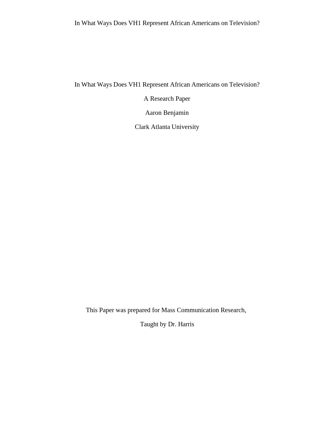 In What Ways Does VH1 Represent African Americans on Television Research Paper.docx_d5ri0vi466f_page1