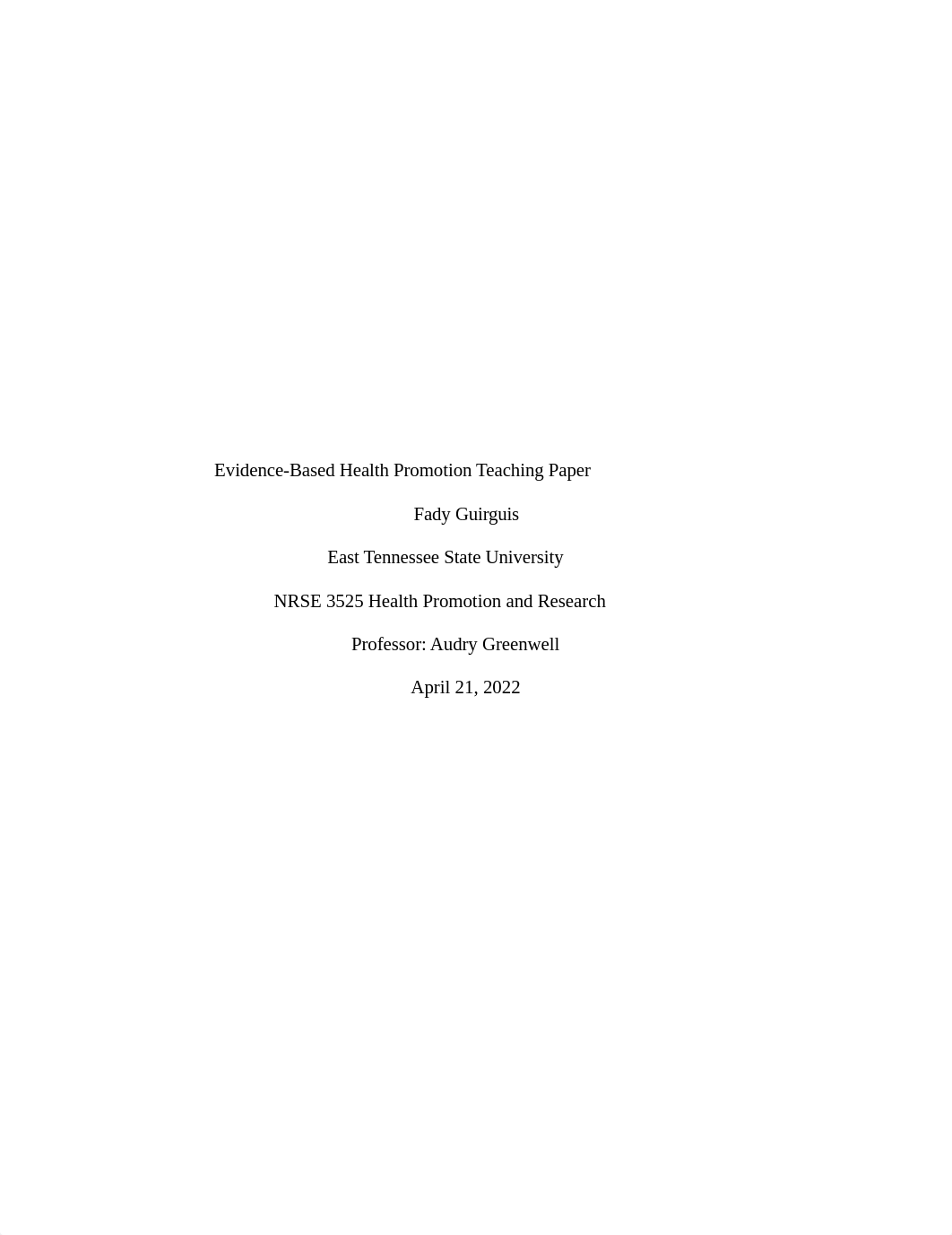 Evidence-Based Health Promotion Teaching Paper REVISED.docx_d5rvr32zztt_page1