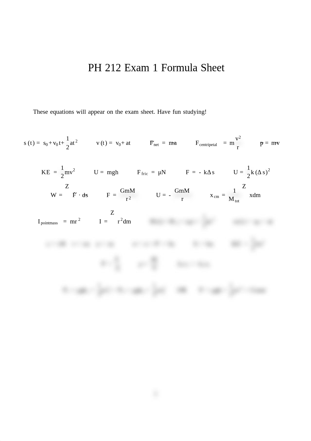 PH212 Exam 1 Forumla Sheet_d5s12bntuys_page1