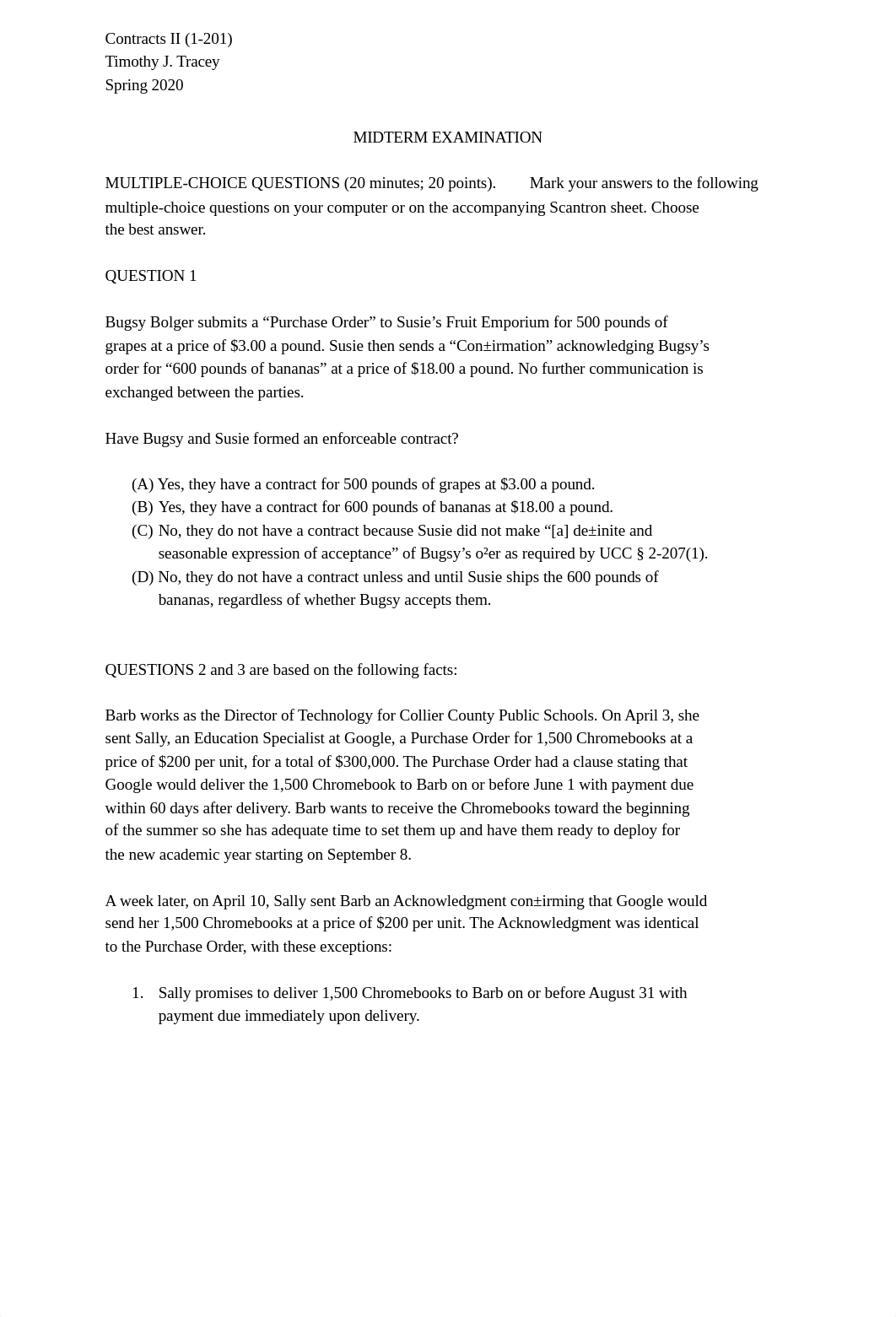 2020-02-20 CLEAN COPY Spring 2020 Contracts Midterm.pdf_d5s9rjun71k_page1