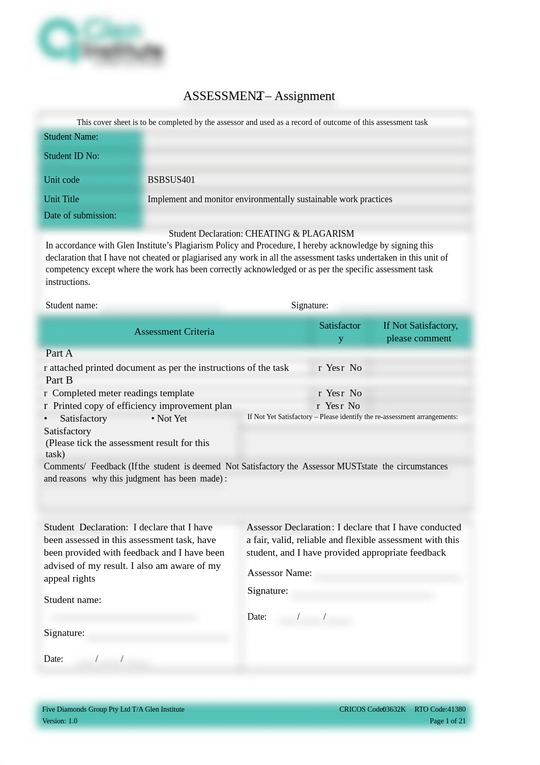 solvedAssessment_2_BSBSUS401_Implement_and_monitor_environmentally_sustainable_work_practices.docx(1_d5sa5mu4r3t_page1