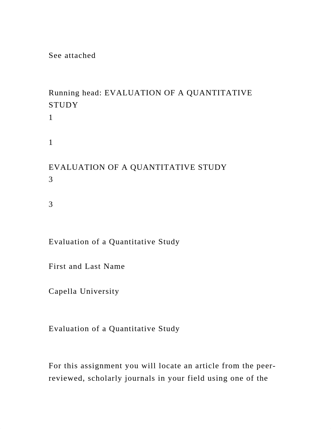 See attachedRunning head EVALUATION OF A QUANTITATIVE STUDY.docx_d5sf8mcsvgt_page2