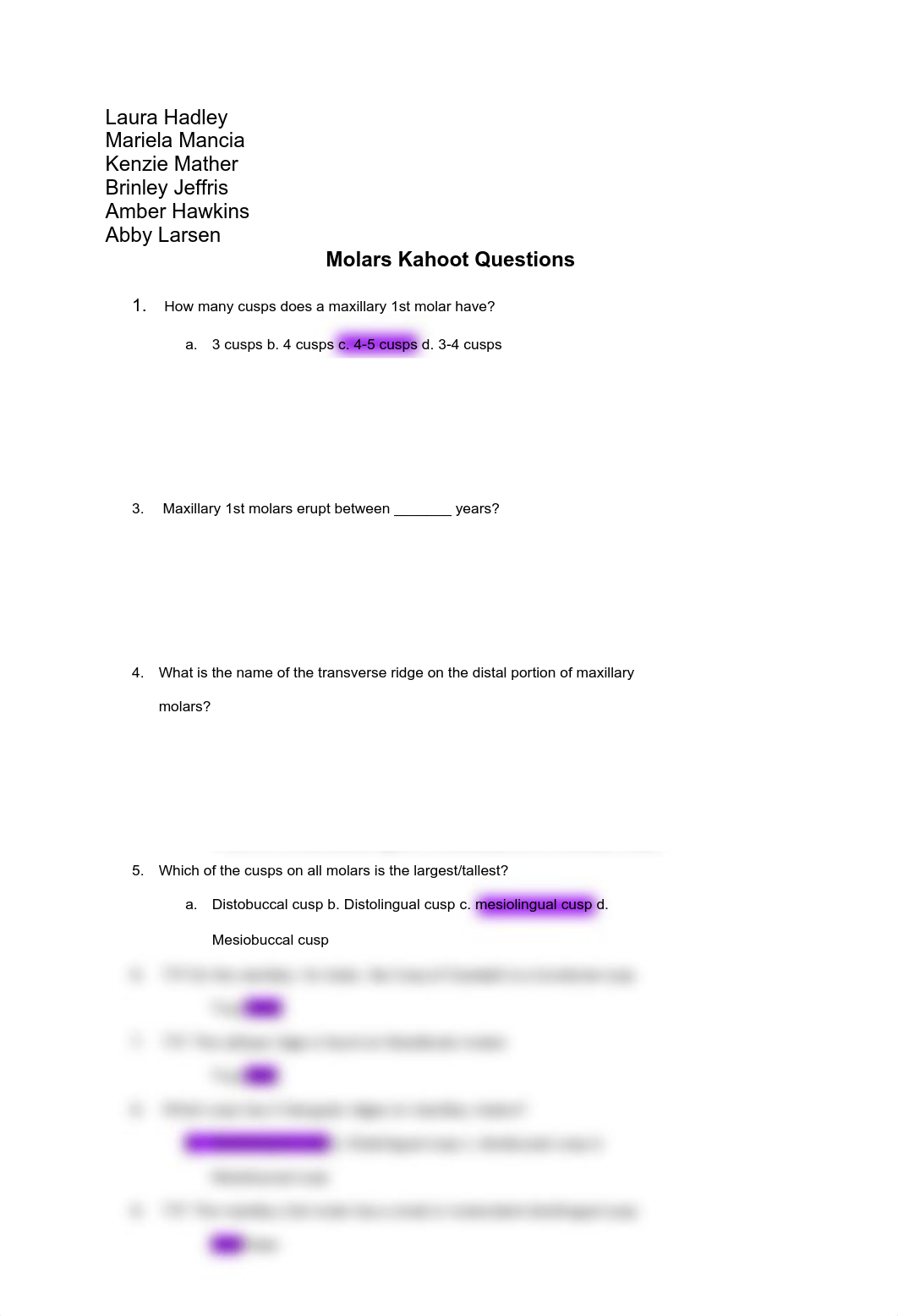 Molars Kahoot questions.pdf_d5sg24whqay_page1