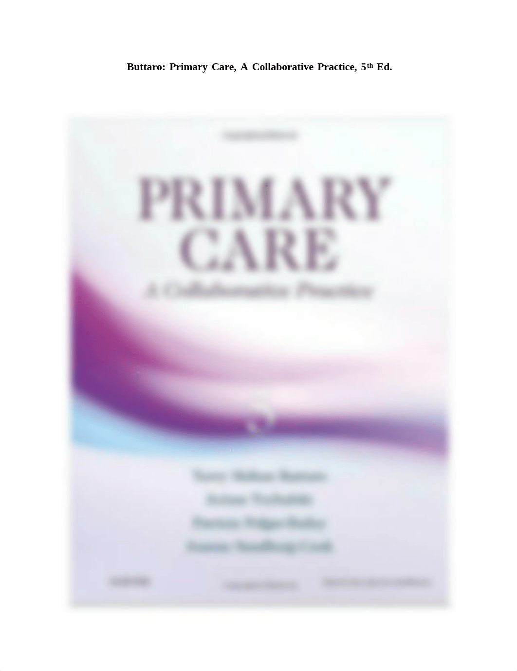 TEST BANK for Primary Care - A Collaborative Practice, 5th Edition_Terry Buttaro-1.pdf_d5sqyucx0ru_page1