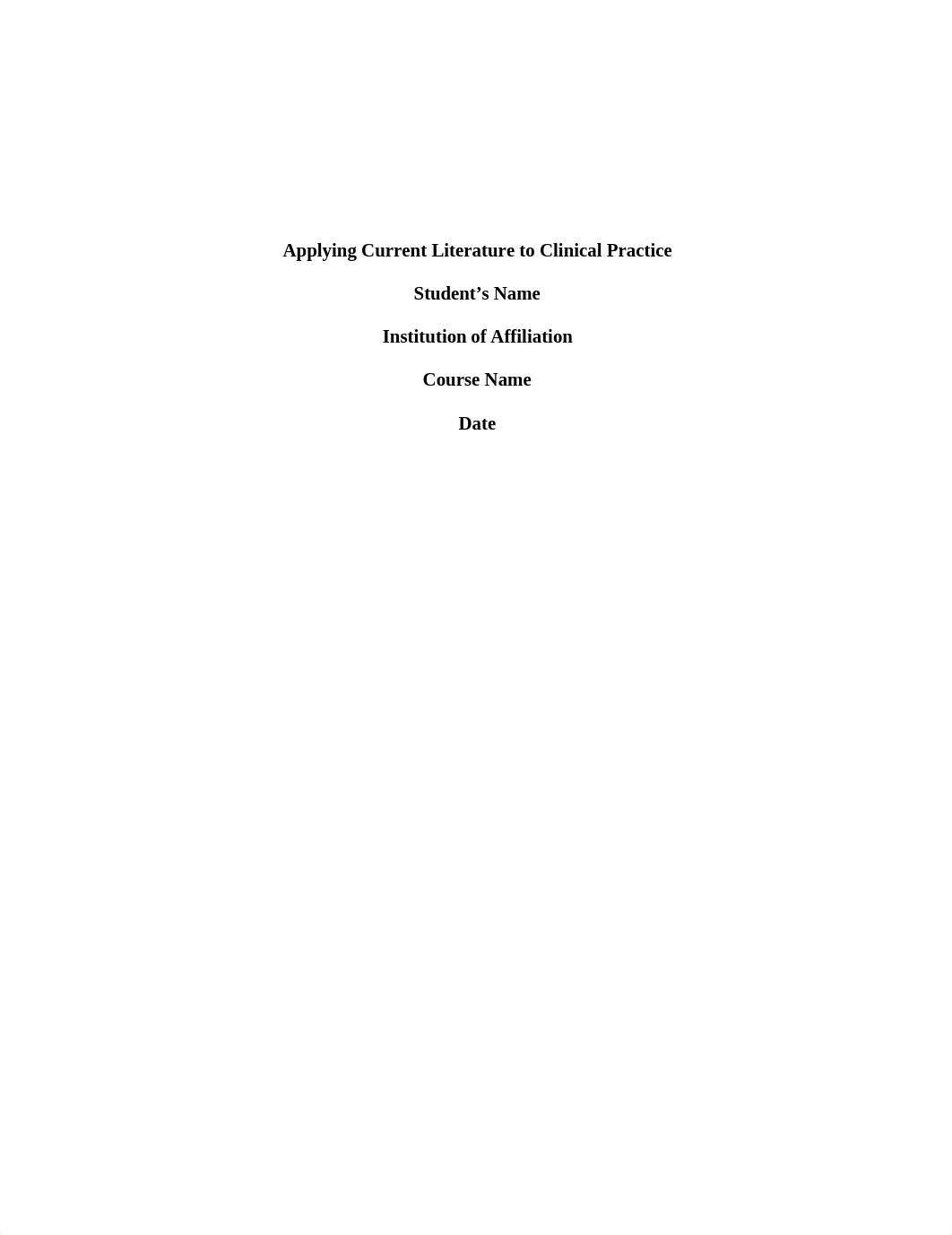 Applying Current Literature to Clinical Practice.doc_d5t44kxnge4_page1