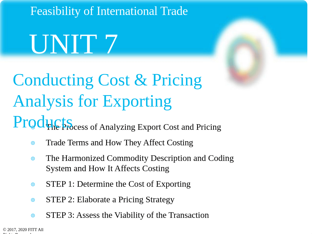 Unit 7 - Conducting Cost & Pricing Analysis for Exporting Products.pptx_d5twu5643m2_page1