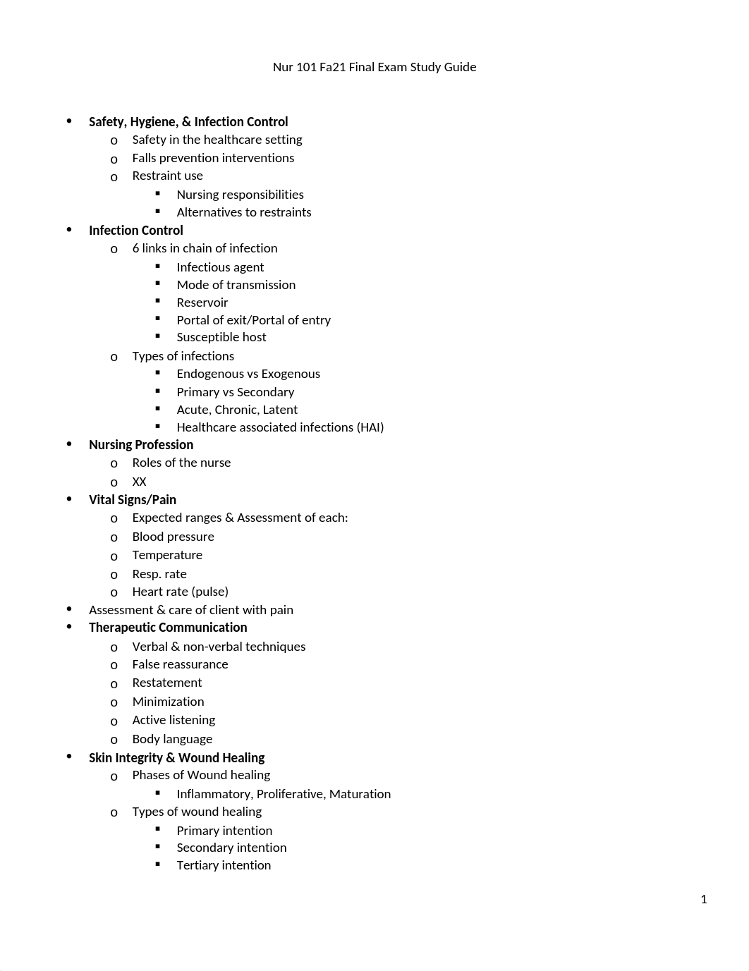 Nur 101 Fa21 Final Exam Study Guide.docx_d5txa5sk46t_page1