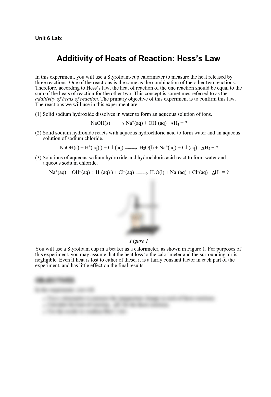 Unit 6 Lab- Additivity Heats of Reaction; Hess's Law.pdf_d5u1qdczy9n_page1