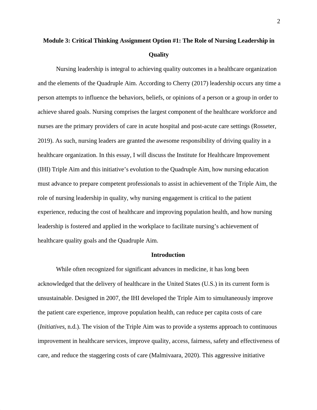 HCM520 Module 3 Critical Thinking Option #1 Role of Nursing Leadership in Quality.docx_d5uhp8861vg_page3