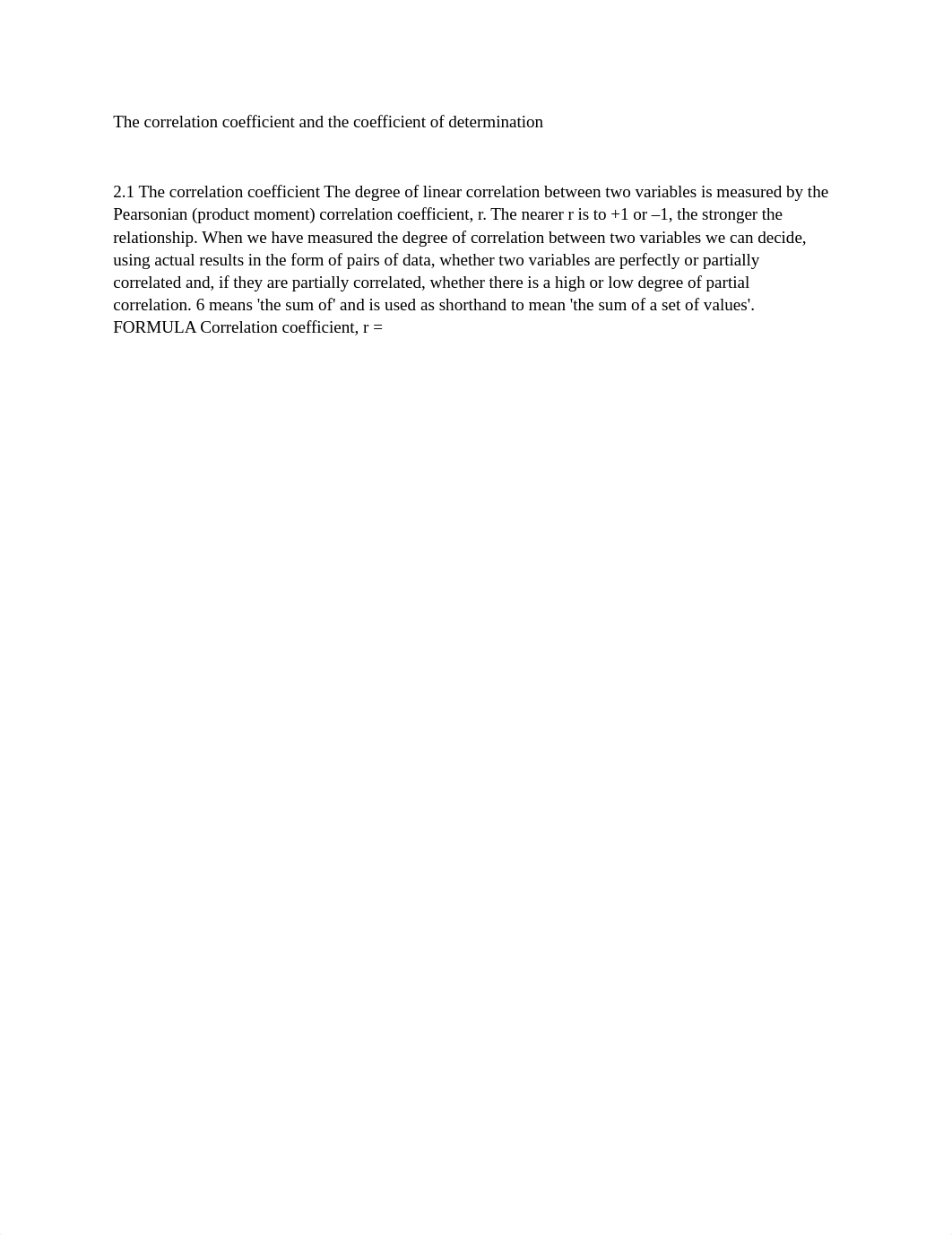 The correlation coefficient and the coefficient of determination.docx_d5uri2m3463_page1