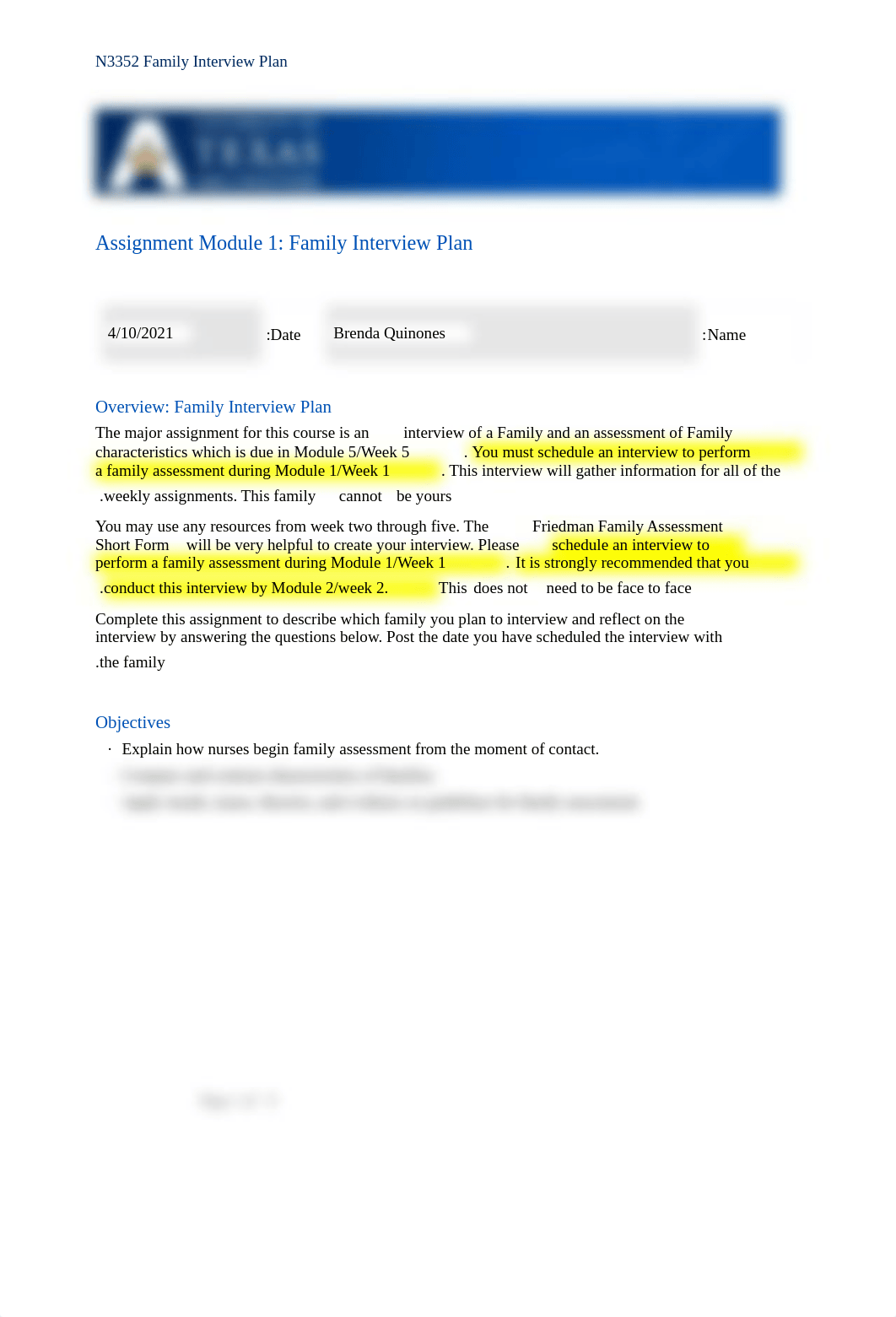 Assignment 1 Family Interview Plan brenda quinones word.docx_d5uvsyzonnx_page1