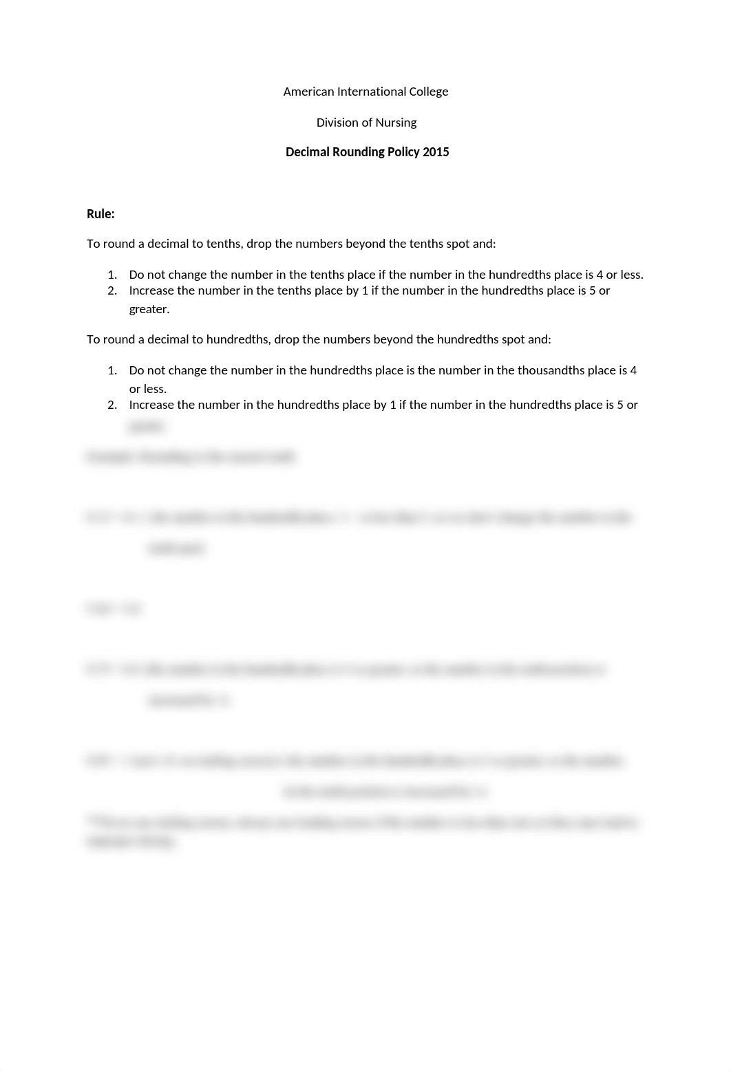 AIC Div of Nursing Decimal Rounding Policy (1).docx_d5uxioay1g0_page1