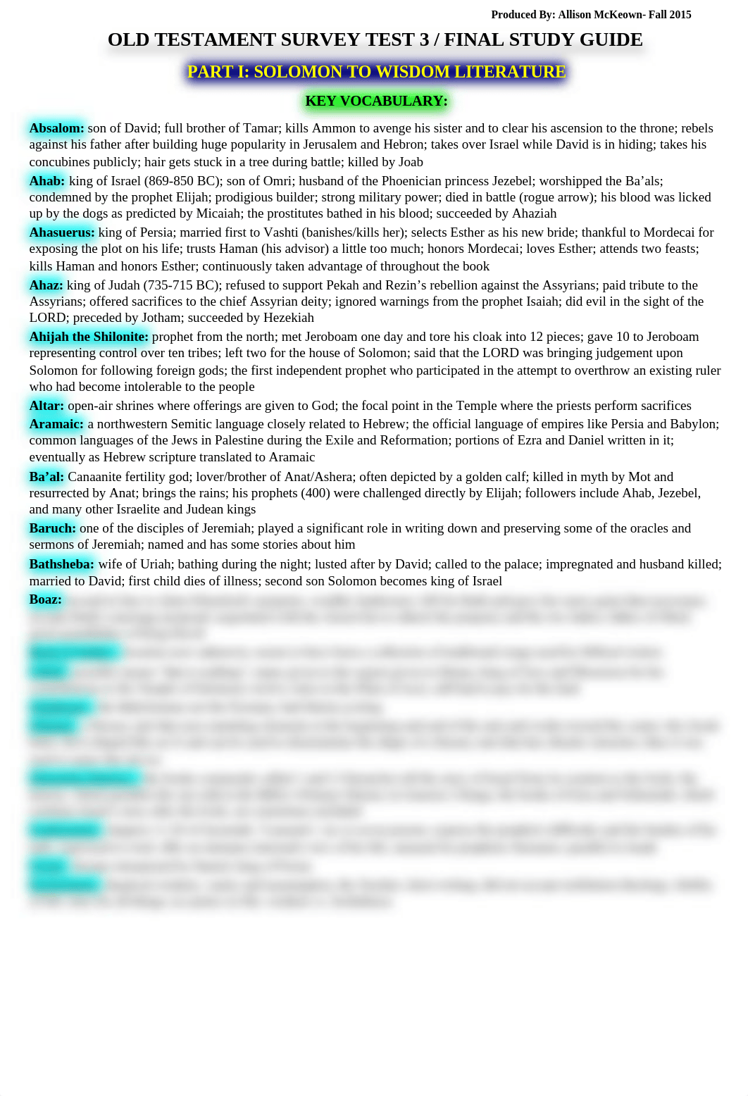 OLD TESTAMENT SURVEY TEST 3 STUDY GUIDE_d5uzemyrm2y_page1