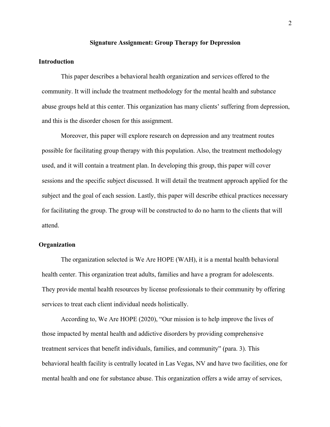 Signature Assignment final Group Therapy for Depression.pdf_d5v2ibb8509_page2