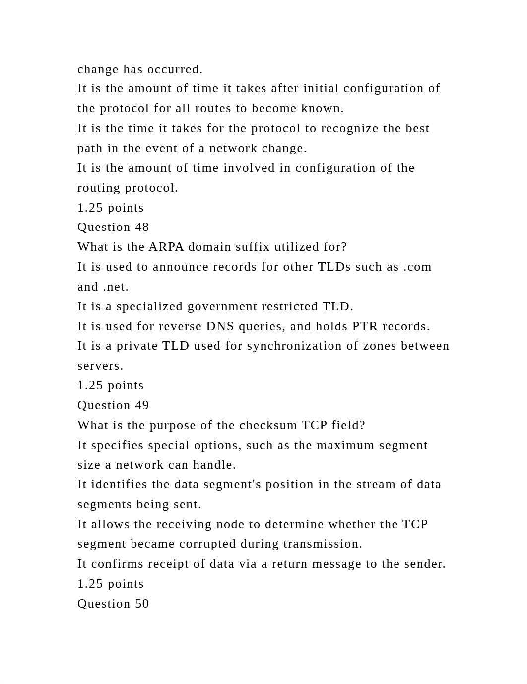 Question 41What command will list only current connections, includ.docx_d5vbfs1irhj_page4