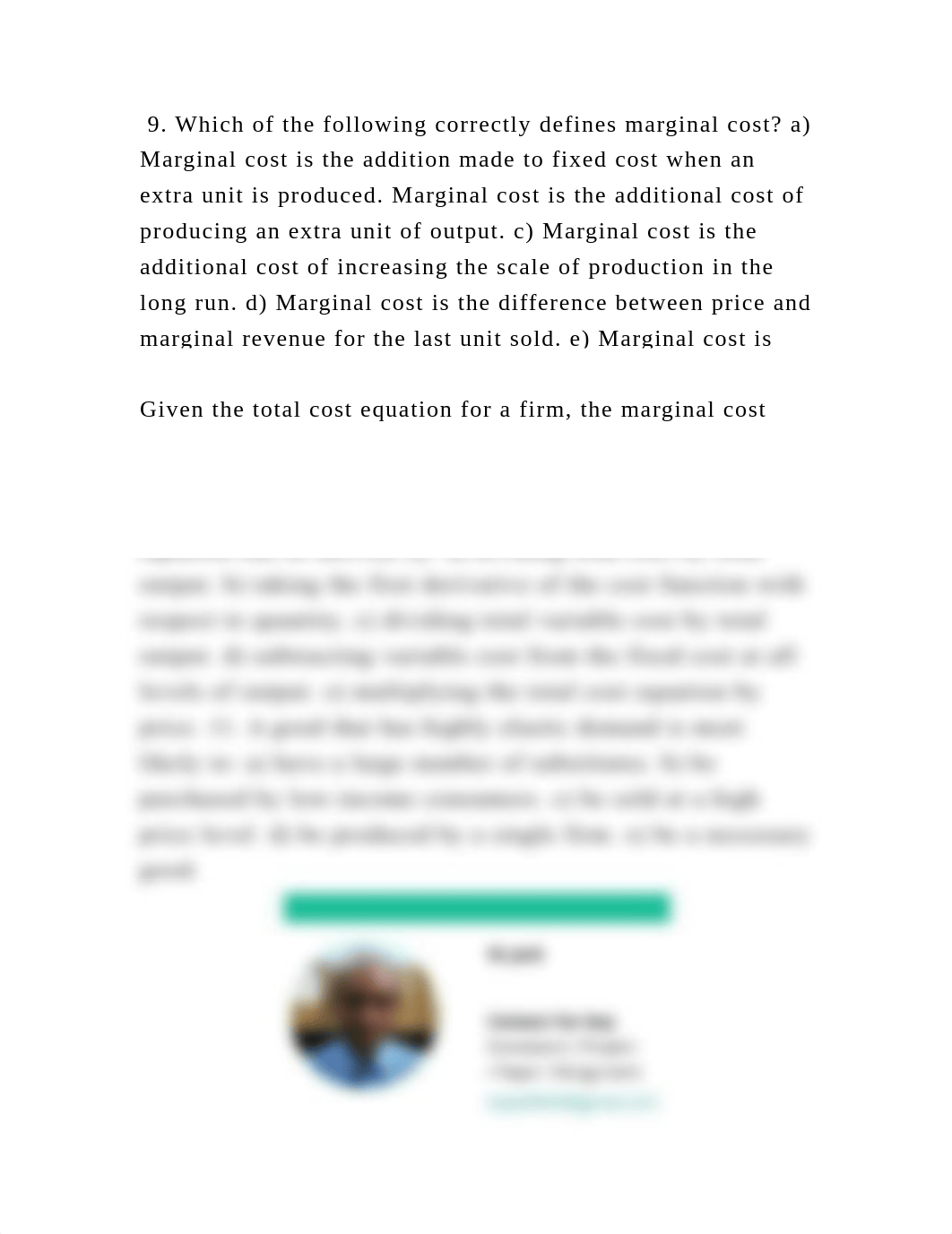 9. Which of the following correctly defines marginal cost a) Margina.docx_d5viejcdhq6_page2