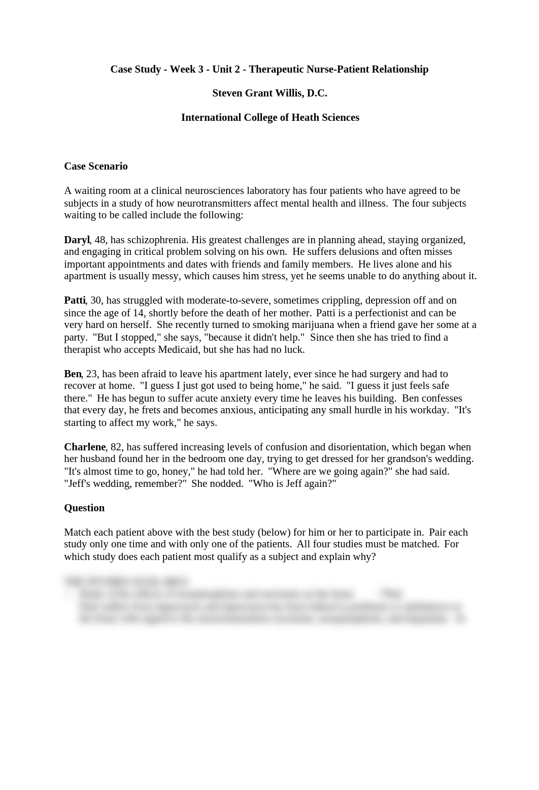 Case Study - Week 3 - Unit 2 - Therapeutic Nurse-Patient Relationship.docx_d5vp770gxk3_page1