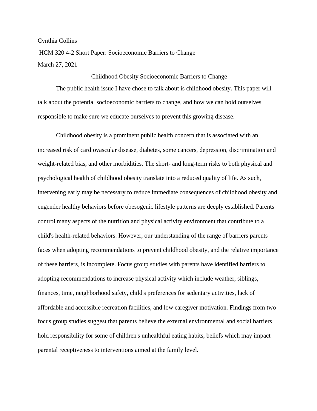 HCM 320 4-2 Socioeconomic Barriers to Change.docx_d5vq9sai4pl_page1