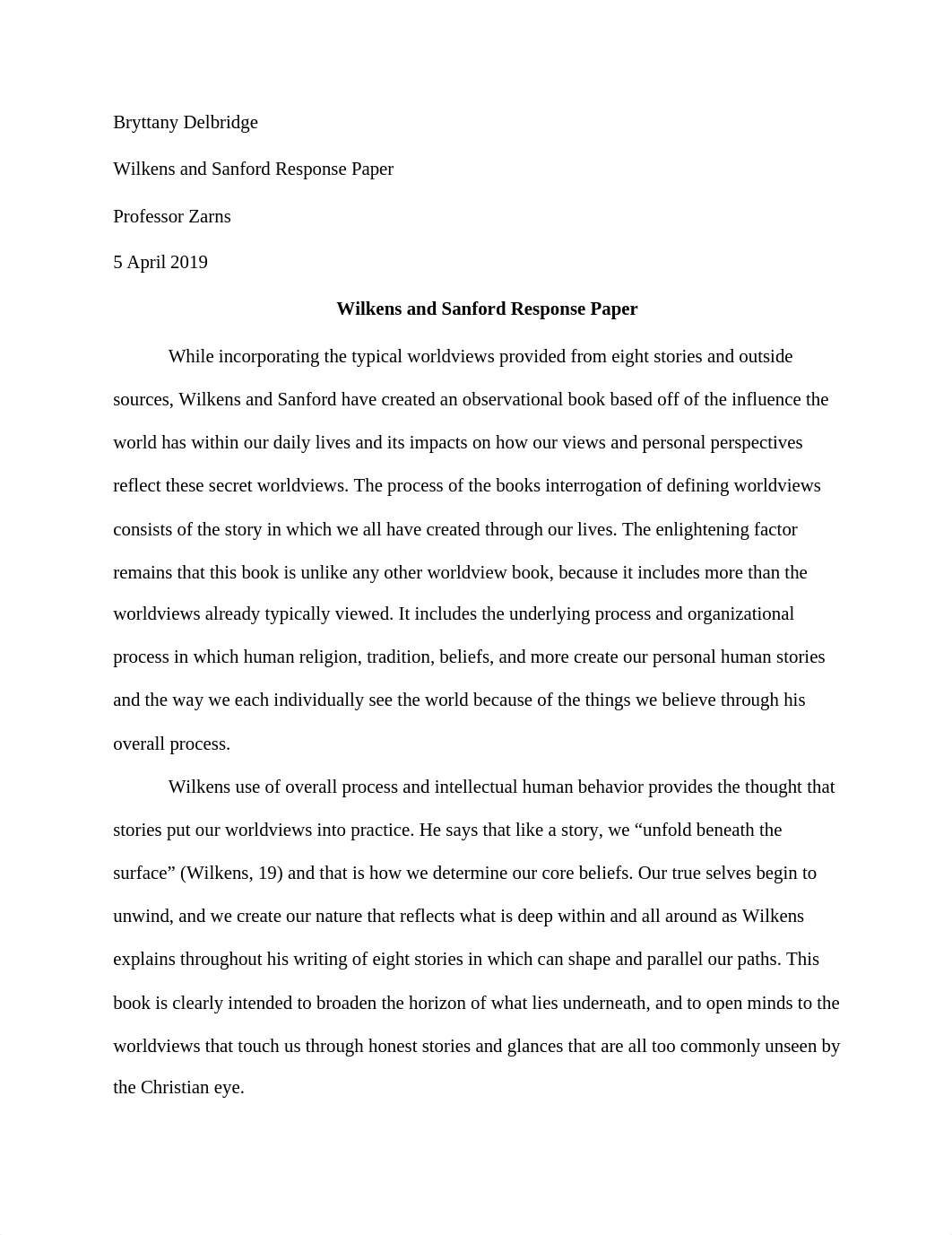 Wilkens and Sanford Response Paper-God & Religion.docx_d5w23yrt60r_page1