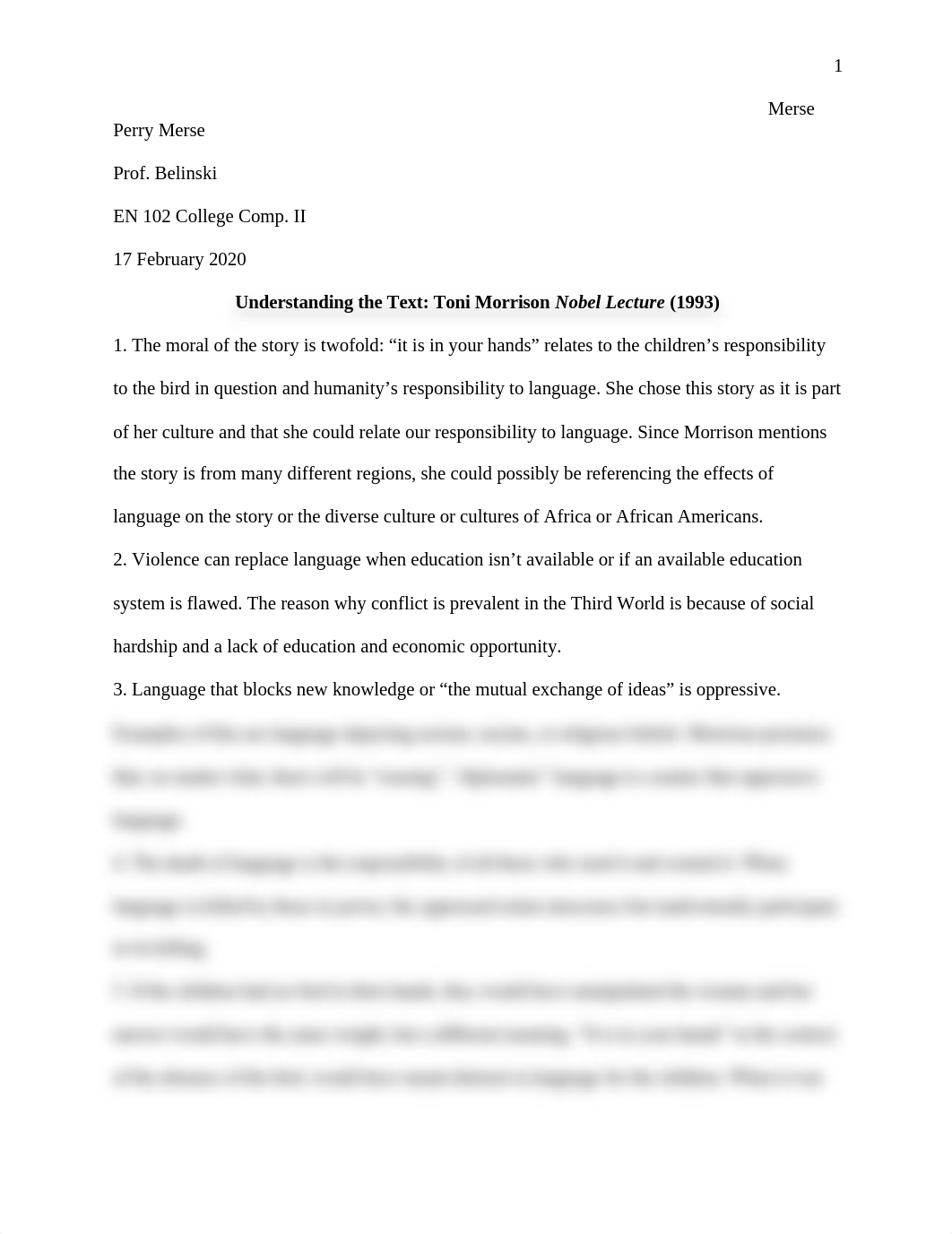 EN 102 Understanding the Text Toni Morrison Nobel Lecture.docx_d5wm0vxtxen_page1