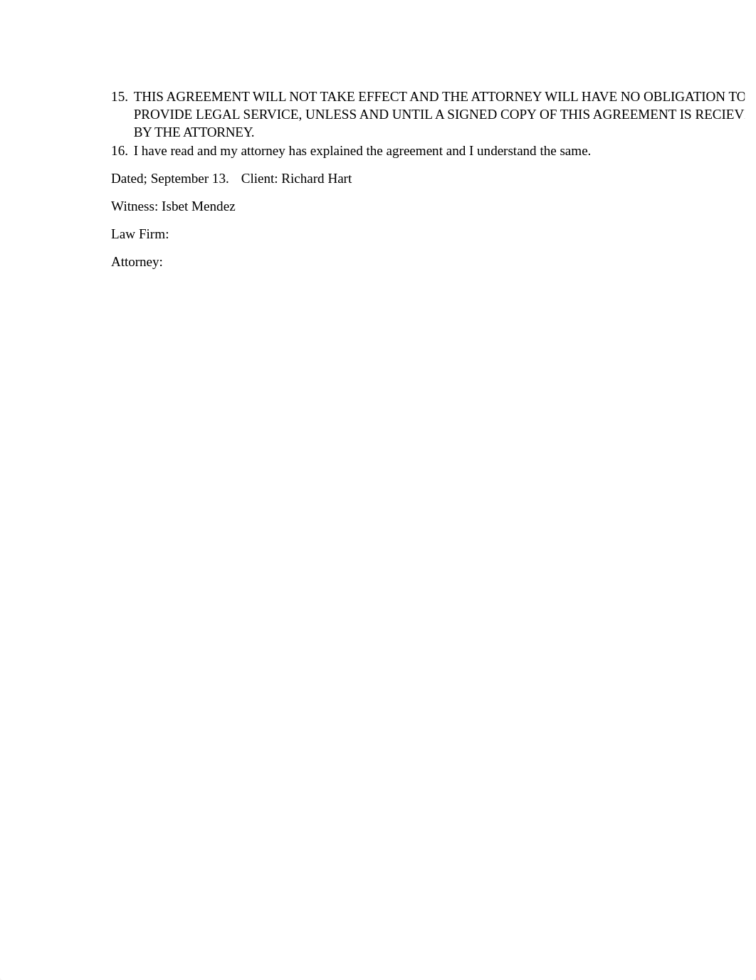 Mrs. Forrester v. Mr. Hart and Mercury Parcel Representation Agreement.docx_d5wpadirf99_page2