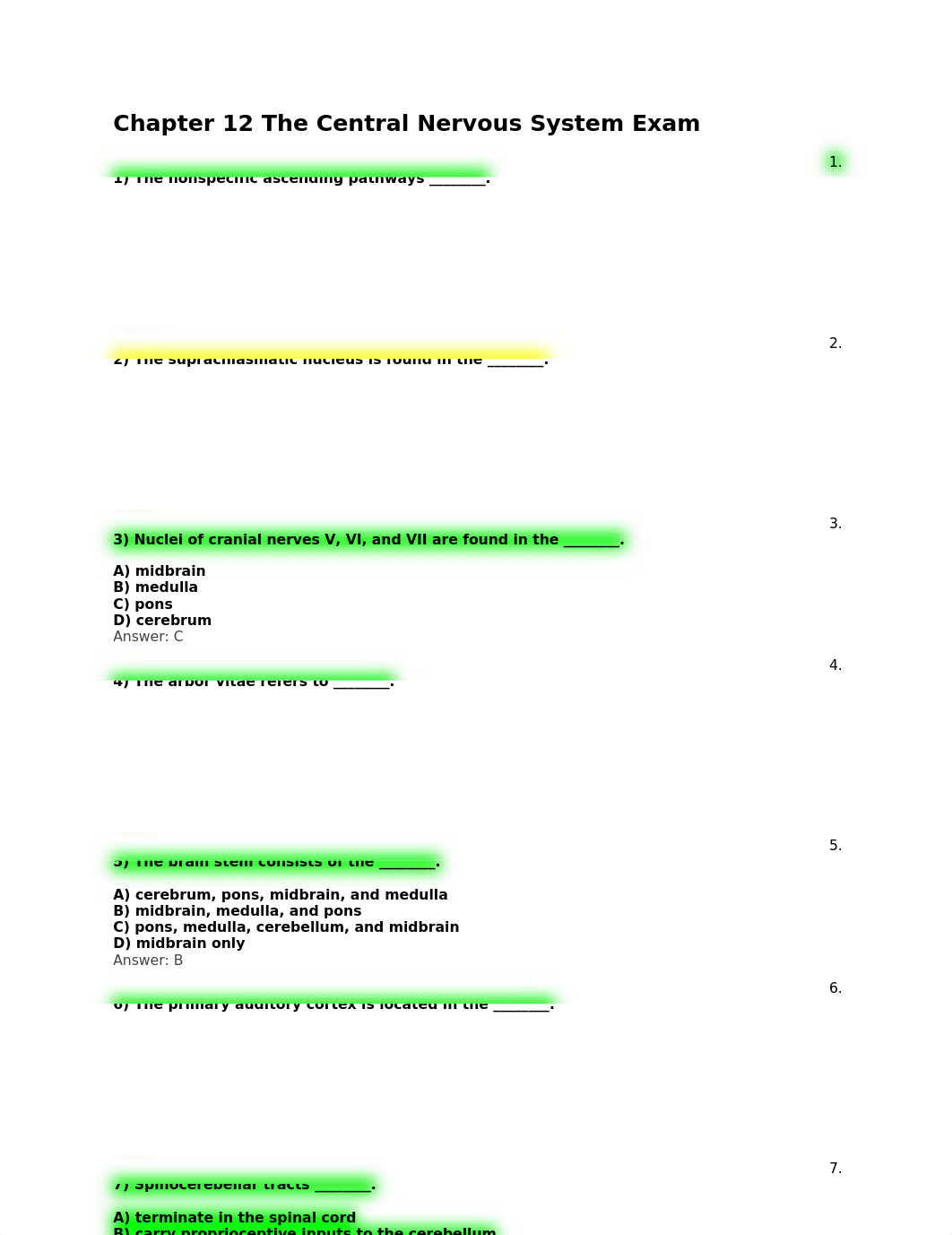 Chapter 12 The Central Nervous System Exam (1)[1].docx_d5wthtwwjvx_page1