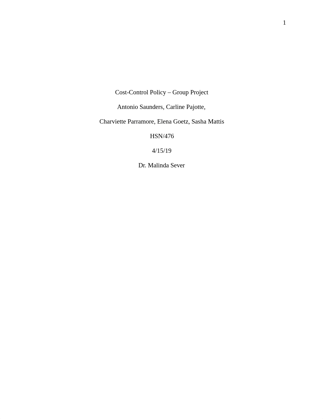 @Cost-Control Policy, Group Project, HSN476.2-2.doc_d5x4ab0q913_page1