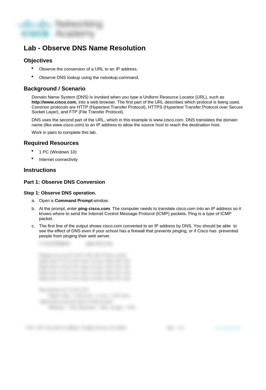 12.2.4 Lab - Observe DNS Name Resolution.docx_d5x5uvhn1cn_page1