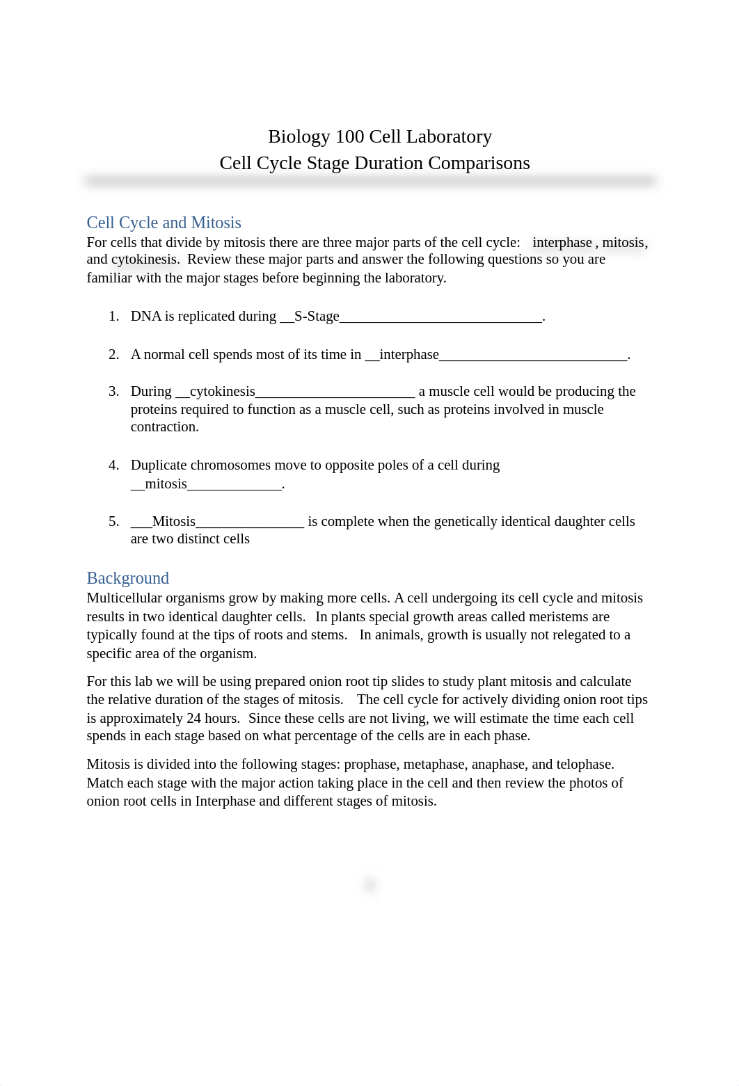 Biology 100 Cell Cycle Laboratory Revised 7-2020.docx_d5xm1wglnpt_page1