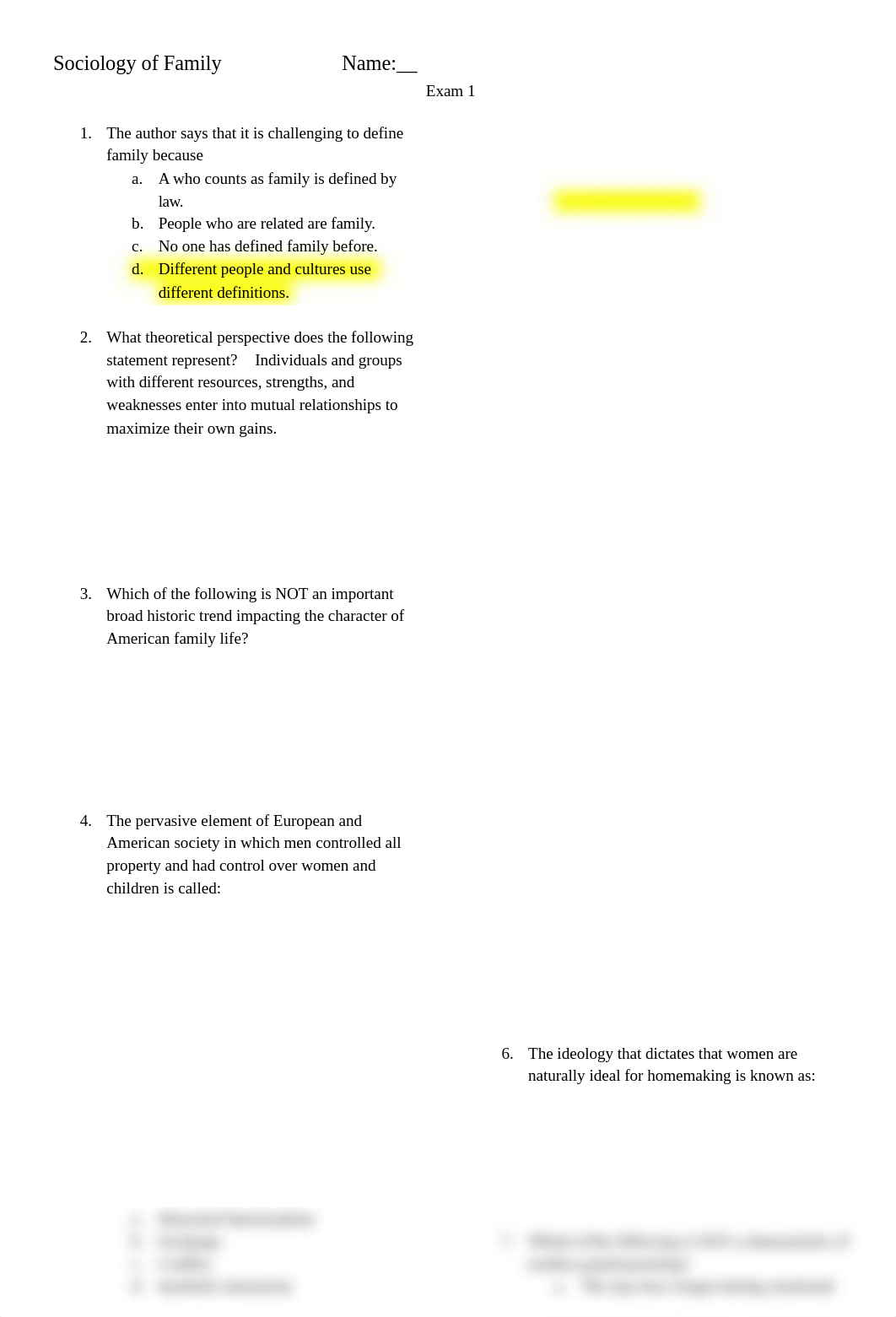 Sociology of the Family Exam 1 Spring 2022 Final.docx_d5xqz2w22kt_page1